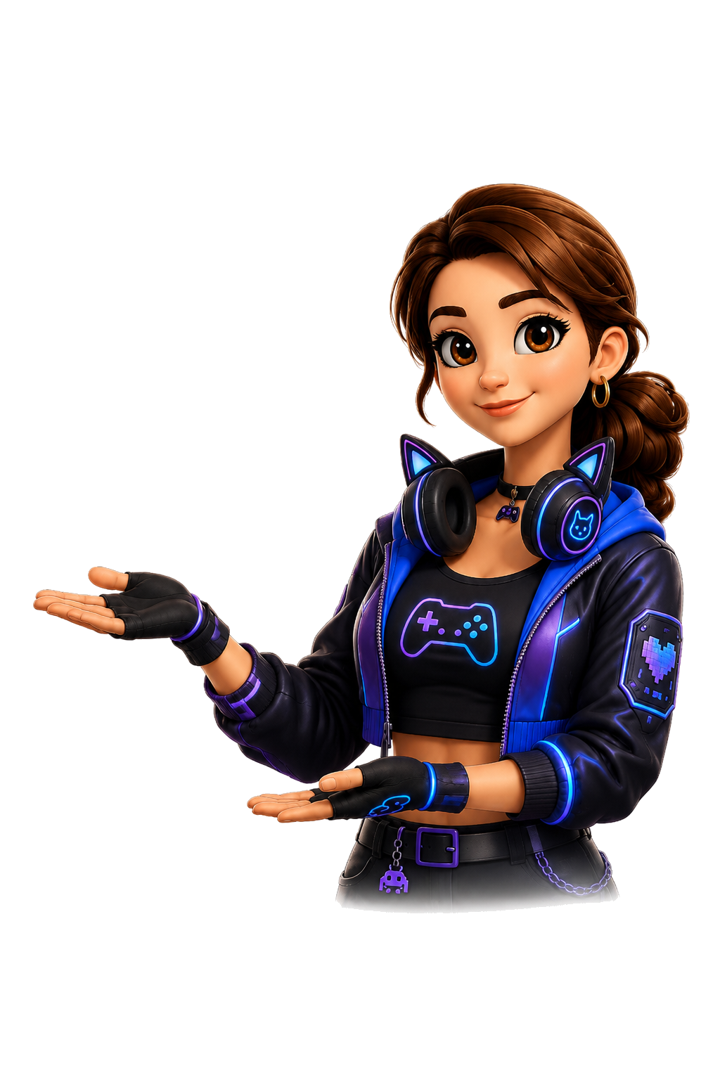 Gaming girl presenting Yono games